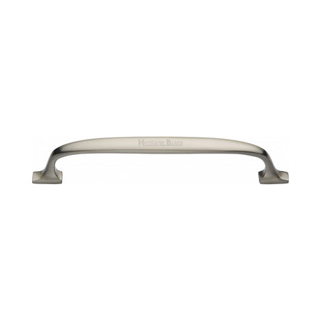 This is an image of a Heritage Brass - Cabinet Pull Durham Design 152mm CTC Satin Nickel Finish, c7213-152-sn that is available to order from Trade Door Handles in Kendal.