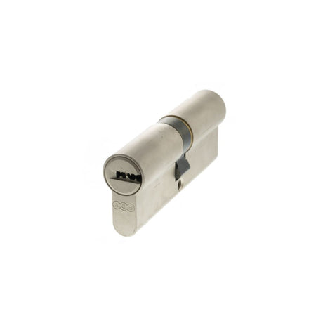 This is an image of AGB Euro Profile 15 Pin Double Cylinder 40-40mm (80mm) - Satin Nickel available to order from Trade Door Handles.
