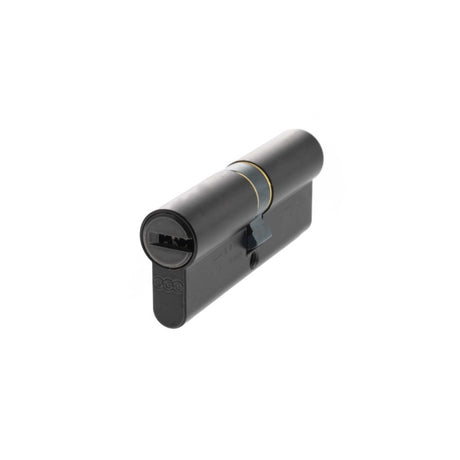 This is an image of AGB Euro Profile 15 Pin Double Cylinder 40-40mm (80mm) - Matt Black available to order from Trade Door Handles.