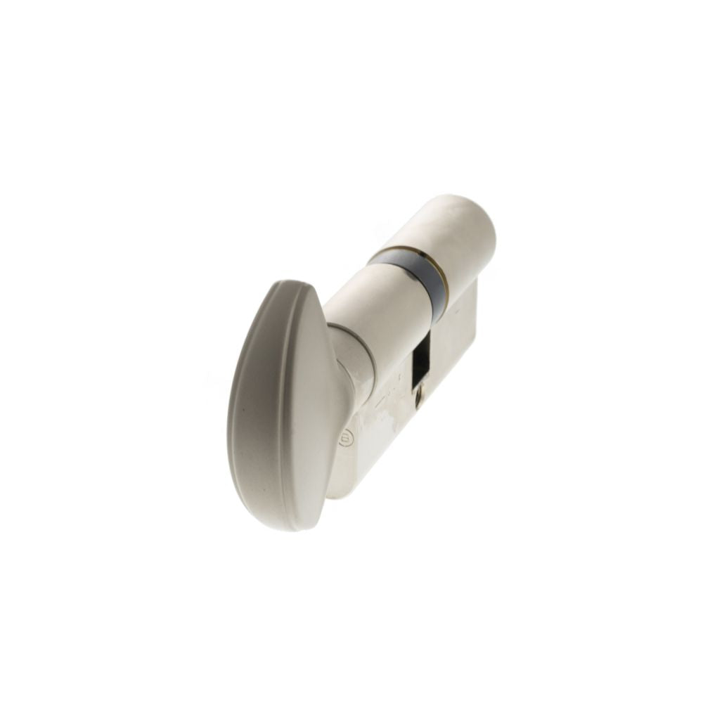 This is an image of AGB Euro Profile 15 Pin Cylinder Key to Turn 35-35mm (70mm) - Satin Nickel available to order from Trade Door Handles.