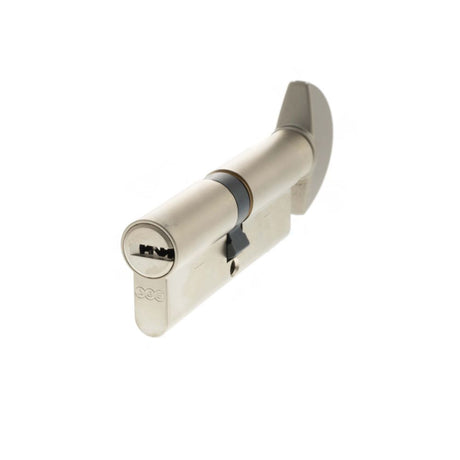 This is an image of AGB Euro Profile 15 Pin Cylinder Key to Turn 40-40mm (80mm) - Satin Nickel available to order from Trade Door Handles.