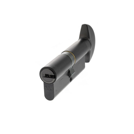 This is an image of AGB Euro Profile 15 Pin Cylinder Key to Turn 40-40mm (80mm) - Matt Black available to order from Trade Door Handles.