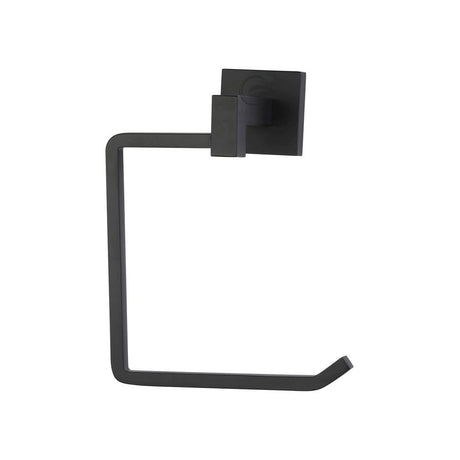 This is an image of a M.Marcus - Towel ring Matt Black Finish, che-ring-blk that is available to order from Trade Door Handles in Kendal.