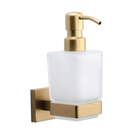 This is an image of a M.Marcus - Soap dispenser with high quality SS304 pump Satin Brass Finish, che-soap-sb that is available to order from Trade Door Handles in Kendal.