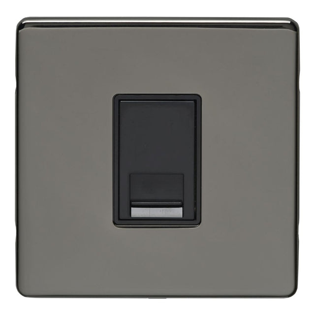 This is an image showing Eurolite Concealed 6mm Telephone Slave - Black Nickel (With Black Trim) ecbn1slb available to order from trade door handles, quick delivery and discounted prices.