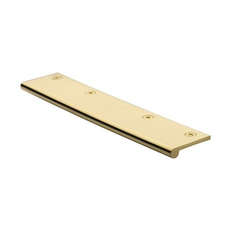 This is an image of a Heritage Brass - EP Edge Pull Cabinet Handle 200mm Polished Brass Finish, ep200-38-pb that is available to order from Trade Door Handles in Kendal.