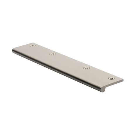This is an image of a Heritage Brass - EP Edge Pull Cabinet Handle 200mm Satin Nickel Finish, ep200-38-sn that is available to order from Trade Door Handles in Kendal.