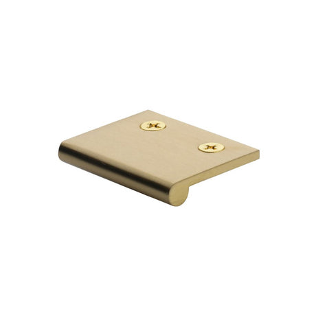 This is an image of a Heritage Brass - EP Edge Pull Cabinet Handle 50mm Satin Brass Finish, ep50-38-sb that is available to order from Trade Door Handles in Kendal.