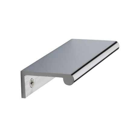 This is an image of a Heritage Brass - EPR Edge Pull Cabinet Handle 100mm Polished Chrome Finish, epr100-40-pc that is available to order from Trade Door Handles in Kendal.