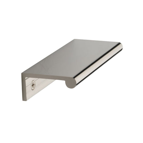This is an image of a Heritage Brass - EPR Edge Pull Cabinet Handle 100mm Polished Nickel Finish, epr100-40-pnf that is available to order from Trade Door Handles in Kendal.