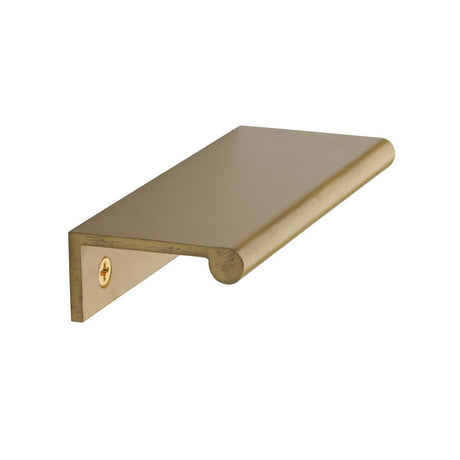 This is an image of a Heritage Brass - EPR Edge Pull Cabinet Handle 100mm Satin Brass Finish, epr100-40-sb that is available to order from Trade Door Handles in Kendal.