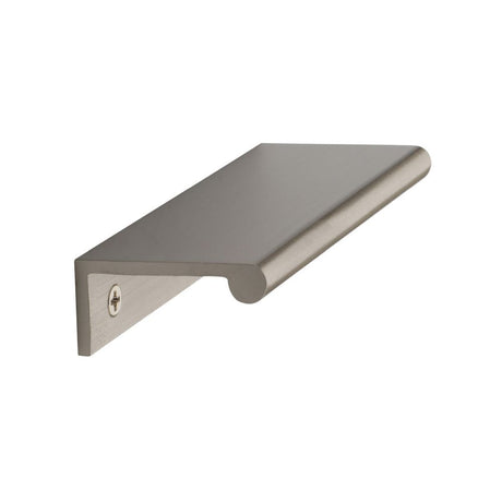 This is an image of a Heritage Brass - EPR Edge Pull Cabinet Handle 100mm Satin Nickel Finish, epr100-40-sn that is available to order from Trade Door Handles in Kendal.