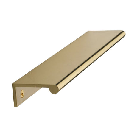 This is an image of a Heritage Brass - EPR Edge Pull Cabinet Handle 200mm Polished Brass Finish, epr200-40-pb that is available to order from Trade Door Handles in Kendal.