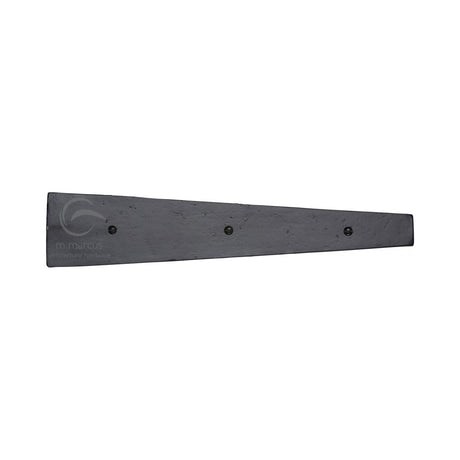This is an image of a M.Marcus - Black Iron Rustic Dummy Strap Hinge 15 3/4", fb416-400 that is available to order from Trade Door Handles in Kendal.