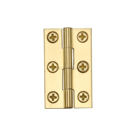 This is an image of a Heritage Brass - Cabinet Hinge Brass 1 1/2" Polished Brass Finish, hg99-110-pb that is available to order from Trade Door Handles in Kendal.