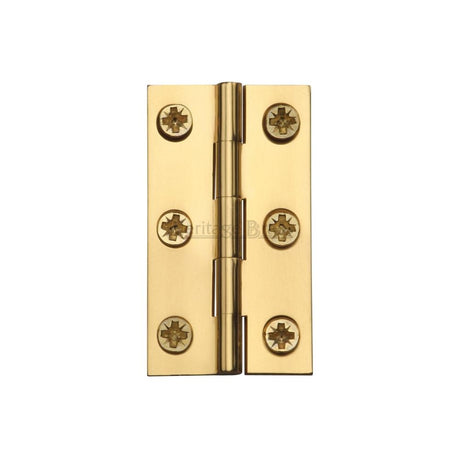 This is an image of a Heritage Brass - Hinge Brass 2" X 1 1/8" Polished Brass Finish, hg99-115-pb that is available to order from Trade Door Handles in Kendal.