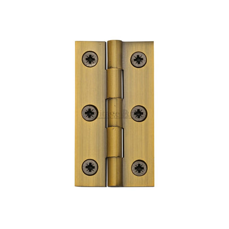 This is an image of a Heritage Brass - Hinge Brass 2 1/2" x 1 3/8" Antique Brass Finish, hg99-120-at that is available to order from Trade Door Handles in Kendal.