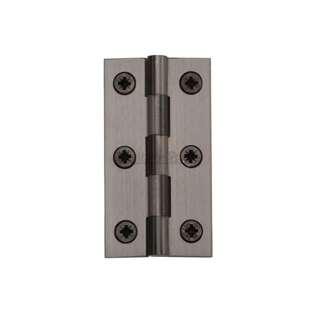 This is an image of a Heritage Brass - Hinge Brass 2 1/2" x 1 3/8" Matt Bronze Finish, hg99-120-mb that is available to order from Trade Door Handles in Kendal.
