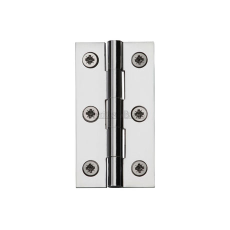This is an image of a Heritage Brass - Hinge Brass 2 1/2" x 1 3/8" Polished Chrome Finish, hg99-120-pc that is available to order from Trade Door Handles in Kendal.