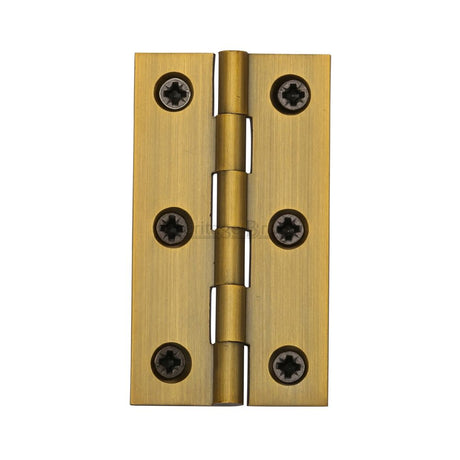 This is an image of a Heritage Brass - Hinge Brass 3" x 1 5/8" Antique Brass Finish, hg99-125-at that is available to order from Trade Door Handles in Kendal.