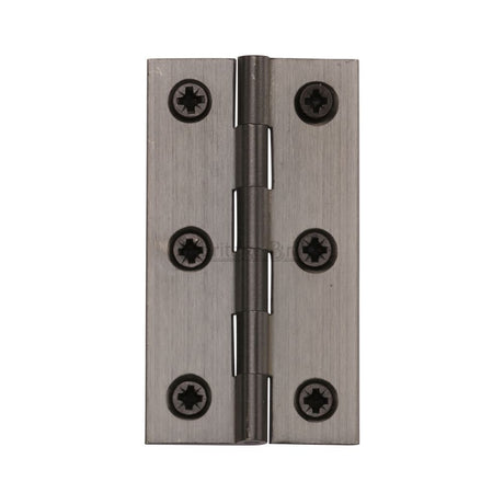 This is an image of a Heritage Brass - Hinge Brass 3" x 1 5/8" Matt Bronze Finish, hg99-125-mb that is available to order from Trade Door Handles in Kendal.