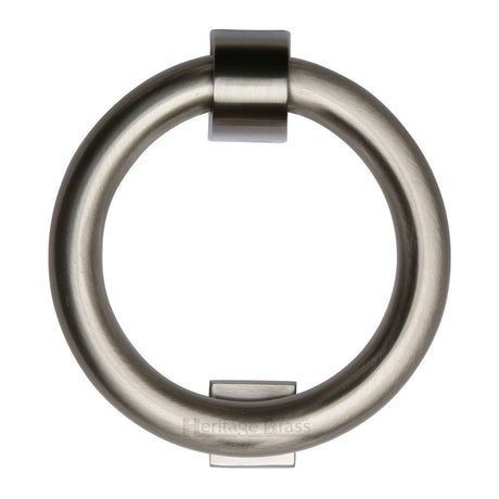 This is an image of a Heritage Brass - Ring Knocker Satin Nickel Finish, k1270-sn that is available to order from Trade Door Handles in Kendal.