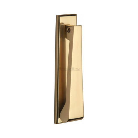 This is an image of a Heritage Brass - Door Knocker Polished Brass Finish, k1310-pb that is available to order from Trade Door Handles in Kendal.