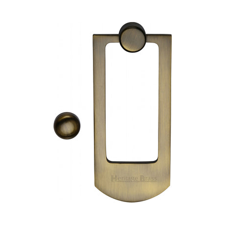 This is an image of a Heritage Brass - Door Knocker Antique finish, k1320-at that is available to order from Trade Door Handles in Kendal.