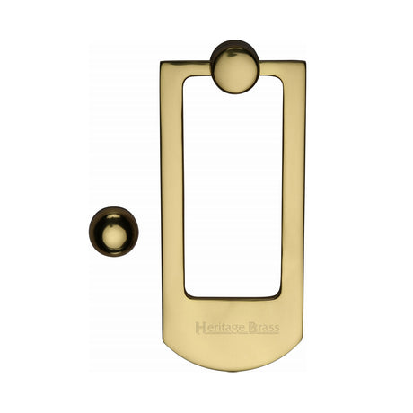 This is an image of a Heritage Brass - Door Knocker Polished Brass finish, k1320-pb that is available to order from Trade Door Handles in Kendal.