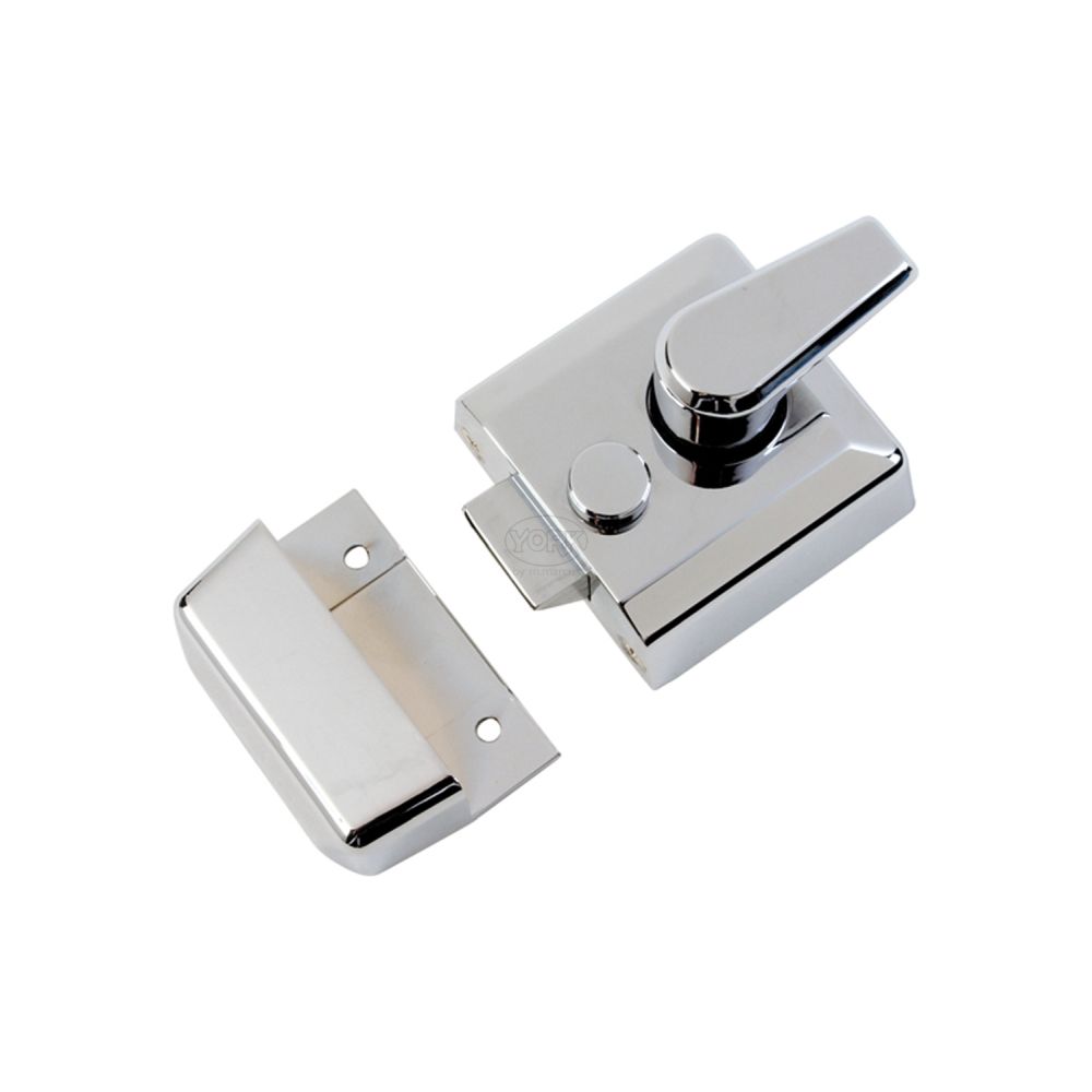 This is an image of a York - 40mm Std. Nightlatch Polished Chrome Finish, nl3040-pc that is available to order from Trade Door Handles in Kendal.