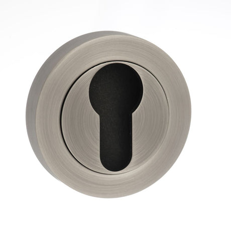 This is an image of Old English Euro Escutcheon - Matt Gun Metal available to order from Trade Door Handles.
