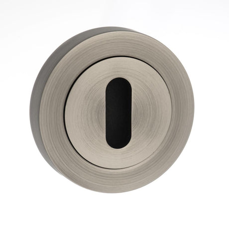 This is an image of Old English Key Escutcheon - Matt Gun Metal available to order from Trade Door Handles.