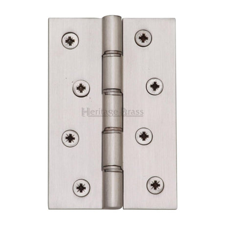 This is an image of a Heritage Brass - Hinge Brass with Phosphor Washers 4" x 2 5/8" Satin Nickel Finis, pr88-405-sn that is available to order from Trade Door Handles in Kendal.