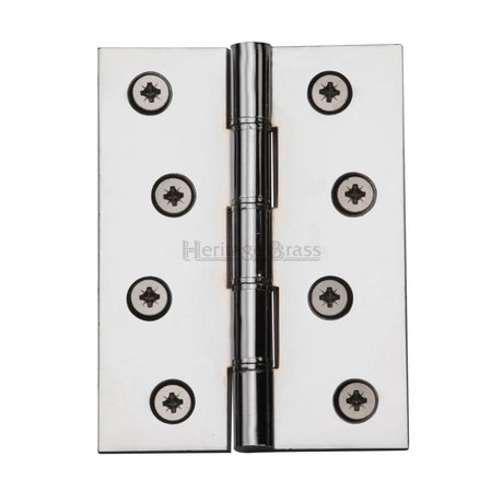 This is an image of a Heritage Brass - Hinge Brass with Phosphor Washers 4" x 3" Polished Chrome Finish, pr88-410-pc that is available to order from Trade Door Handles in Kendal.