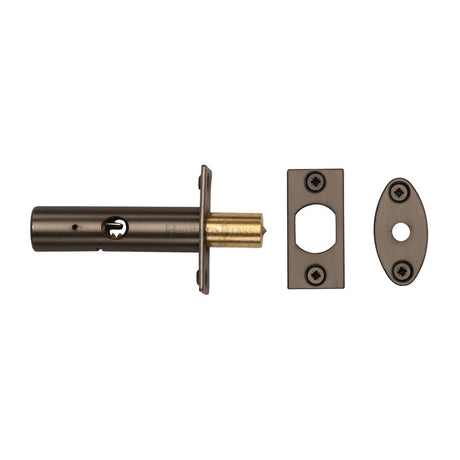 This is an image of a Heritage Brass - Rack Bolt without Turn Matt Bronze Finish, rb7-mb that is available to order from Trade Door Handles in Kendal.