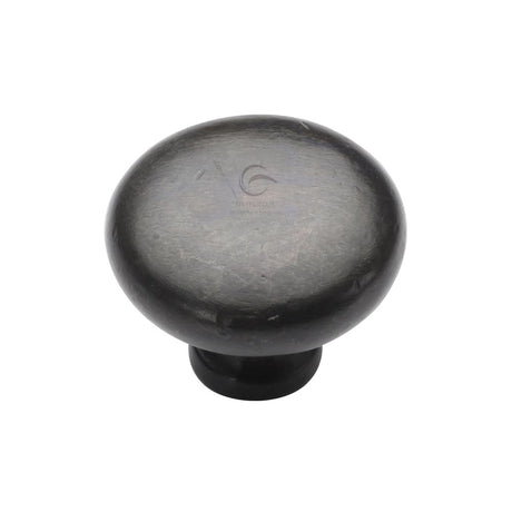 This is an image of a M.Marcus - Rustic Dark Bronze Cabinet Knob Round Design 32mm, rdb117-32 that is available to order from Trade Door Handles in Kendal.