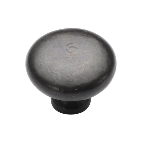 This is an image of a M.Marcus - Rustic Dark Bronze Cabinet Knob Round Design 38mm, rdb117-38 that is available to order from Trade Door Handles in Kendal.