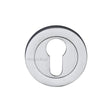 This is an image of a Heritage Brass - Euro Profile Cylinder Escutcheon Satin Chrome finish, rs2004-sc that is available to order from Trade Door Handles in Kendal.