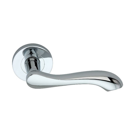This is an image of Spira Brass - Camila Lever Door Handle Polished Chrome   available to order from trade door handles, quick delivery and discounted prices.