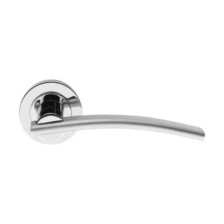 This is an image of Spira Brass - Carol Lever Door Handle Dual Tone   available to order from trade door handles, quick delivery and discounted prices.