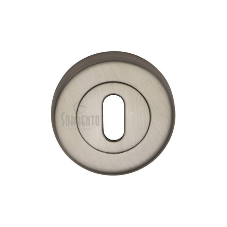 This is an image of a Sorrento - Keyhole Escutcheon Satin Nickel Finish, sc-0191-sn that is available to order from Trade Door Handles in Kendal.