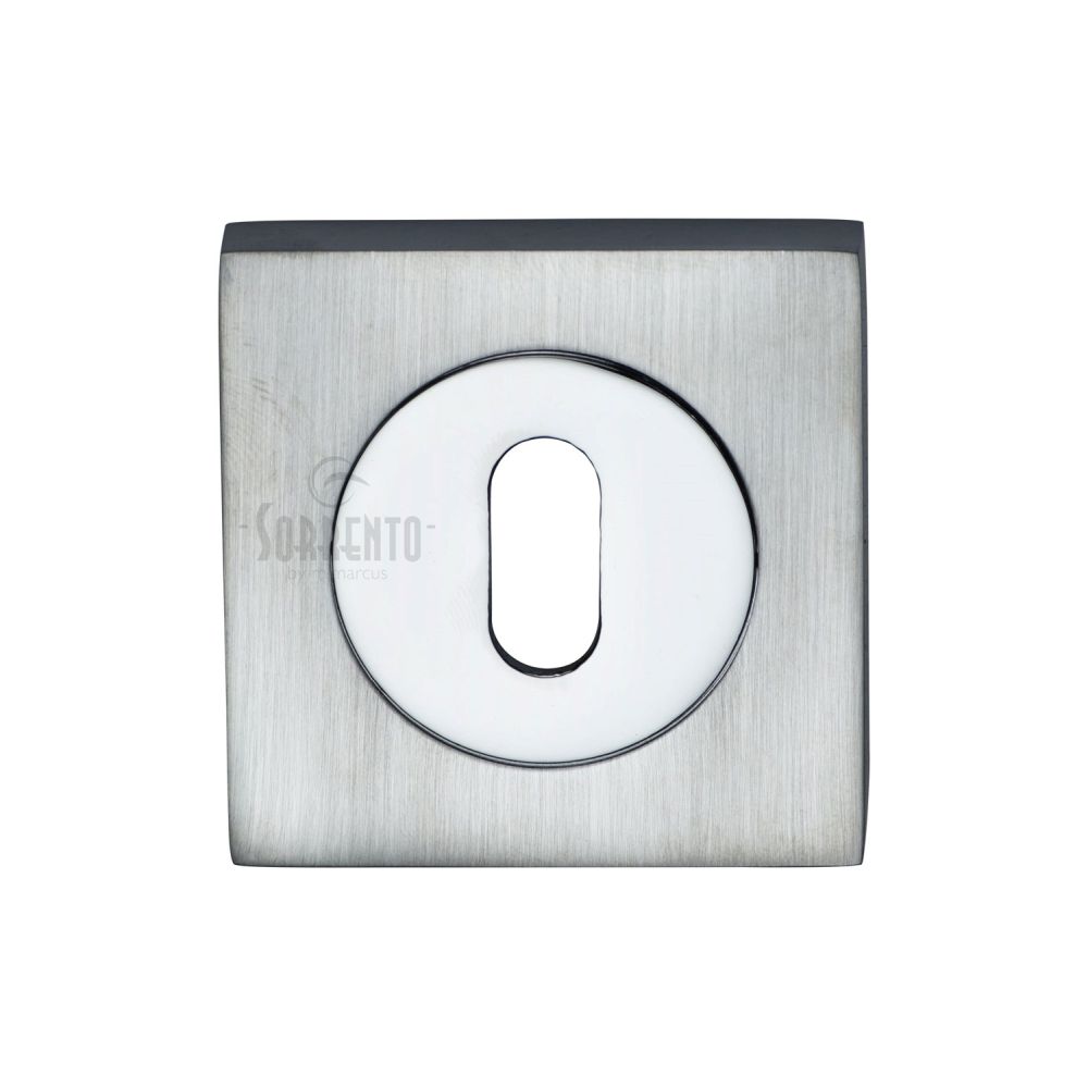 This is an image of a Sorrento - Keyhole Square Escutcheon Apollo Finish, sc-sq0191-ap that is available to order from Trade Door Handles in Kendal.