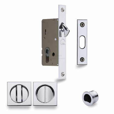 This is an image of a M.Marcus - SLD Lock C/W SQ Privacy Turns 40mm Polished Chrome, sq2308-40-pc that is available to order from Trade Door Handles in Kendal.