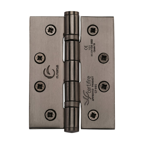 This is an image of a Stainless Steel Line Hinge Stainless Steel 4 x 3 x 3 Matt Bronze finish, ss-4x3-mb that is available to order from Trade Door Handles in Kendal.
