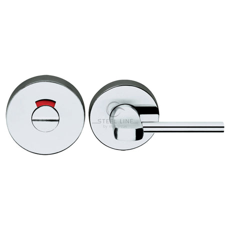 This is an image of a Steel Line Disabled Turn & Release for Bathroom Doors Polished Chrome, ss-895d-p that is available to order from Trade Door Handles in Kendal.