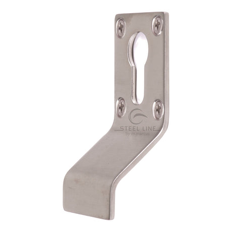 This is an image of a Steel Line Euro Cylinder Pull S.Steel Satin Chrome, ss-cpull007-s that is available to order from Trade Door Handles in Kendal.