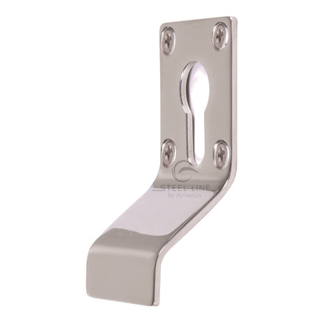 This is an image of a Steel Line Euro Cylinder Pull S.Steel Polished Chrome, ss-cpull008-p that is available to order from Trade Door Handles in Kendal.