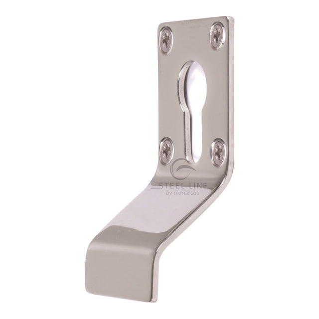 This is an image of a Steel Line Euro Cylinder Pull S.Steel Polished Chrome, ss-cpull008-p that is available to order from Trade Door Handles in Kendal.