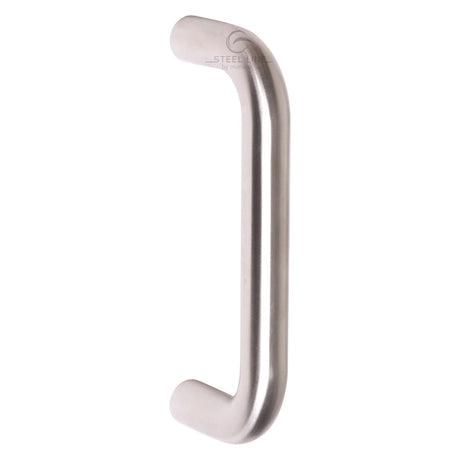 This is an image of a Steel Line Door Pull Handle Bolt Fix 225mm Satin Stainless Steel finish, ss-d220003-s that is available to order from Trade Door Handles in Kendal.