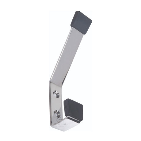This is an image of a Steel Line Hat &amp; Coat Hook Buffered Polished Stainless Steel finish, ss-hook006-p that is available to order from Trade Door Handles in Kendal.